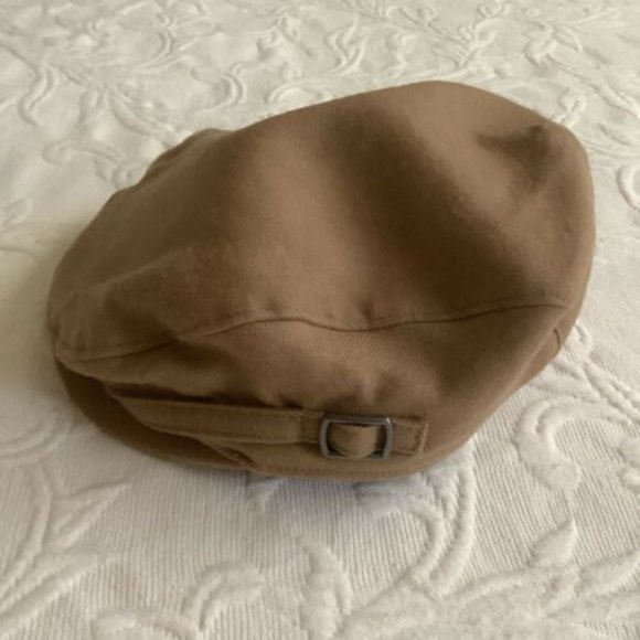 Janie and Jack Boy Newsboy Cap Wool Blend Khaki Size 12-24 Months - Picture 1 of 4